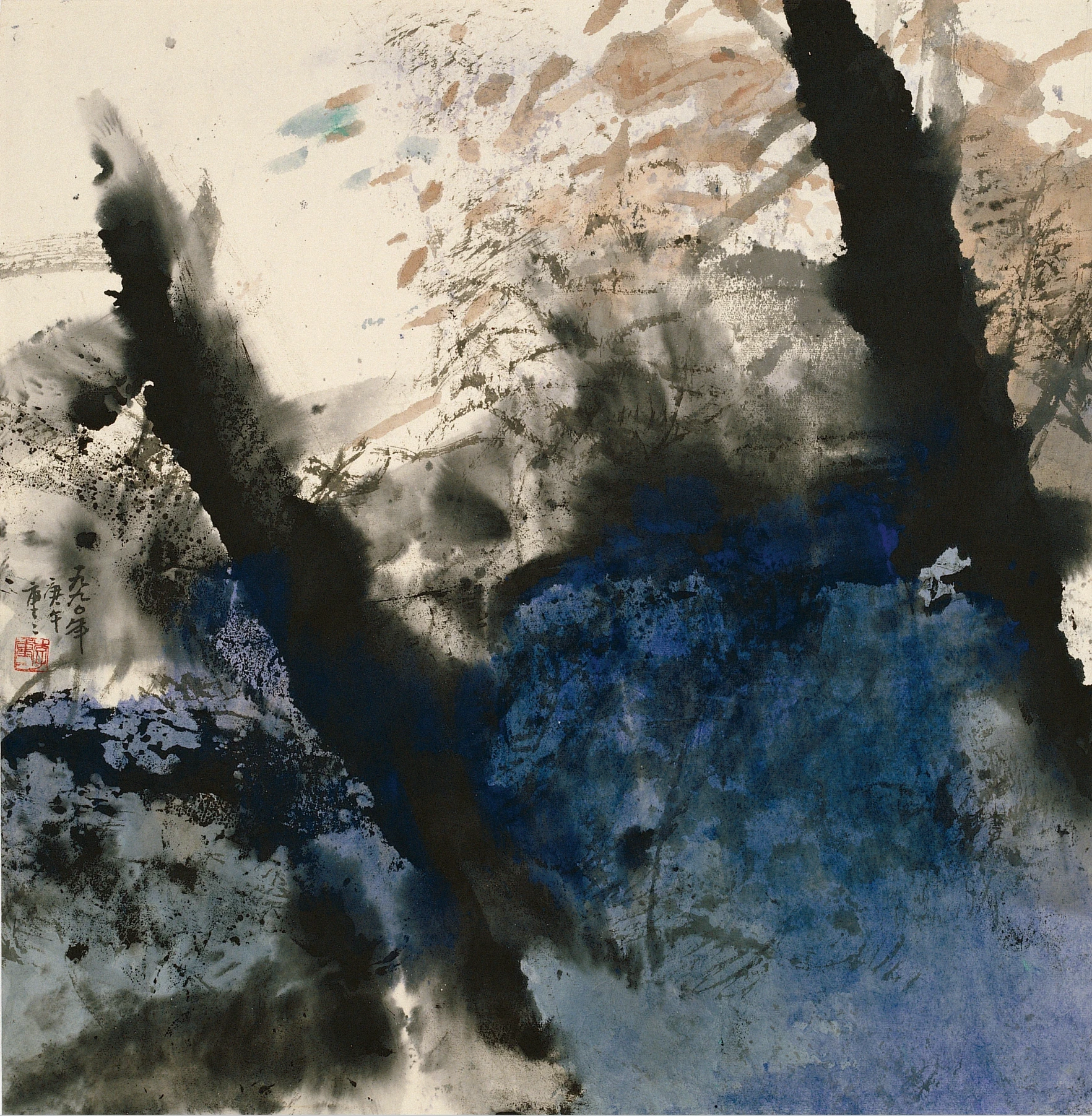 李重重《古木雲深》