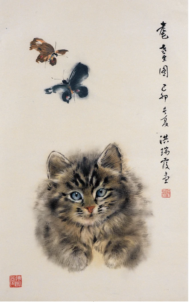 洪瑞霞《耄耋圖》